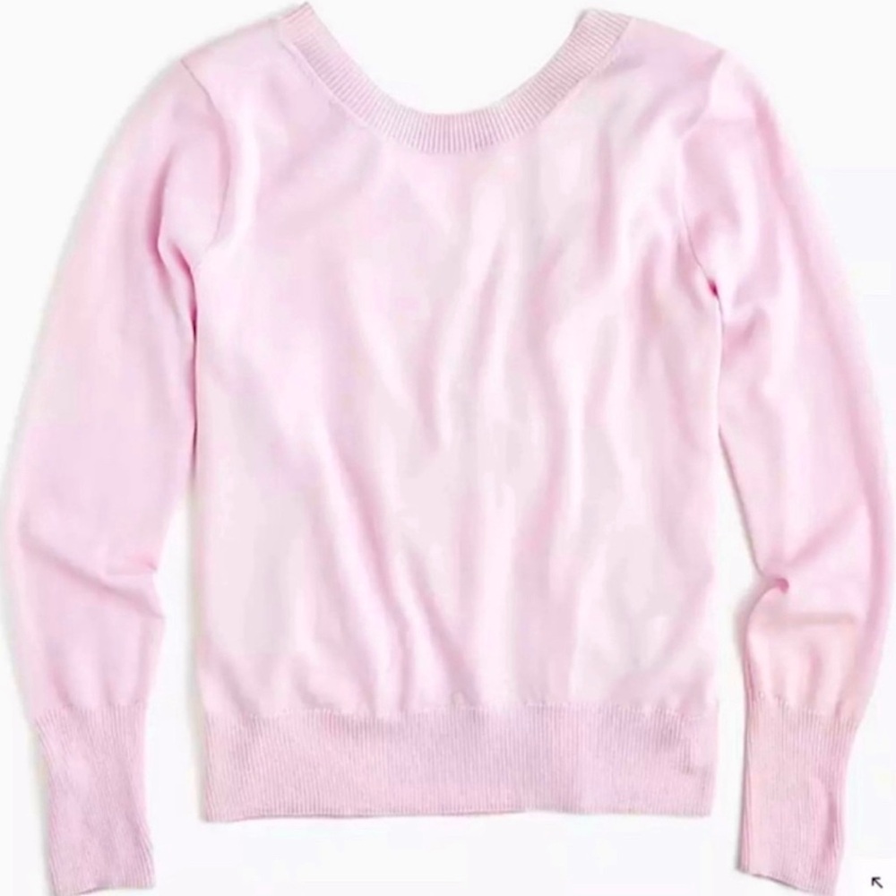 NWT J Crew Pink Lilac Merino Wool Sweater Size L